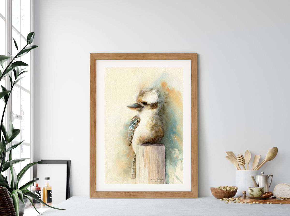 Little Kookaburra framed